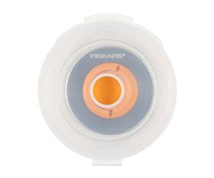 Original Fiskars Cuchilla de recambio, Cuchilla de cúter de titanio para cortes en zig zag, Incl. sujeción de cuchilla, Ø 45 mm, Acero con revestimiento de titanio, 1066045