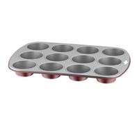 ORIGINAL KAISER Classic - Moldes para 12 magdalenas / muffins / cupcakes Ø 7cm rojo