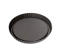 ORIGINAL KAISER Plato base de frutas Classic de 28 cm, molde para tartas de frutas, molde para hornear con base antiadherente, molde base para tartas con borde ondulado, dorado uniforme, negro