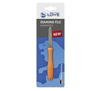 Original LÖWE Lima de diamante 0023 con forma de mango ergonómica, estructura fina con revestimiento de diamante resistente y duradero, cortador de hoja para tijeras, hachas y herramientas