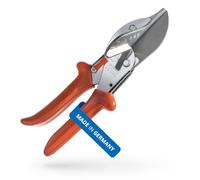 Original LÖWE Tijeras ingletadoras 3.104 con topes de 45° para corte de precisión, herramienta de corte angular de grado profesional para plástico, goma, madera, PVC, cuero, metal