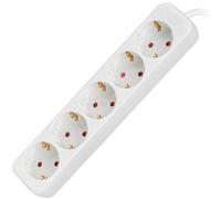 Lanberg Regleta PS0-05F-0150-W 5 tomas Schuko con protección infantil Blanca 1,5 m