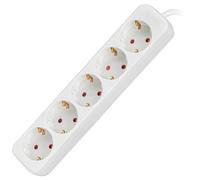 Lanberg Regleta 5 tomas Schuko con protección infantil Blanca 3 m