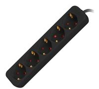 Lanberg Regleta 5 Tomas Schuko – Protección y Estilo – Negra 3m