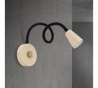 ORION Aplique de pared Dotty, caqui, brazo flexible, atenuador, GU10