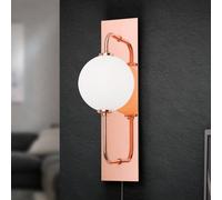 ORION Aplique LED Pipes con bola de vidrio, cobre