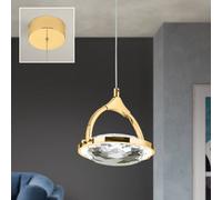 ORION Colgante LED Moon, vidrio cristal K9, 1 luz, oro