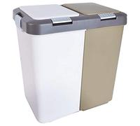 Orion Cubo de basura, juego de 2 x 10 l, sistema de separación con tapa para cocina