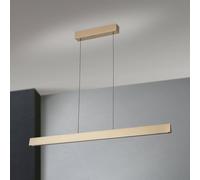 ORION Lámpara colgante LED Tara, color dorado, longitud 120 cm, aluminio/acero