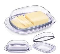 Orion - Mantequillera con tapa, transparente, sin BPA