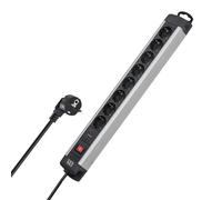 Orion91 - 8 Socket Surge Protection Power Strip with 2m Cable, 3680W max power, PVC material, CE certified, features LED indicator for protection status, ideal for home or office use, multiple sockets