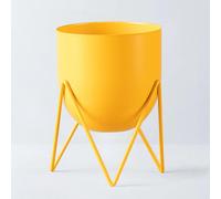 ORION91 Accesorio Decorativo Metal (20x15 cm ) Lapicero Macetero Amarillo Forma de cubo - SpazioLuzio