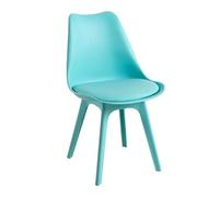 Orion91 Boreal Chair Padded Seat Faux Leather and Aquamarine Color Legs 48x43x82cm Dining Room Office Living Room teleworking Kitchen - spazioluzio - Pack x2