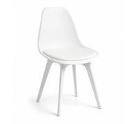 Orion91 ORION91official® - Dione Chair with Padded Faux Leather Seat, Beech Wood Legs, 46x39x82cm, Ideal for Dining Room, Kitchen or Office - Ergonomic Nordic Style - Pack x2