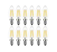 Orion91 Orion91official ® - pack x 10 c35 e14 led bulb, filament candle 6w (=40w) 470lm warm white 2700k 25000h, spotlight, lighting, wall lamp, lamp, bulb, spaziorion91 - Pack x12