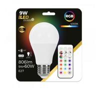 Orion91 Orion91official® - pack x 3 units, a60 e27 led bulb, standard 9w (=60w) 806lm, rgbw with remote, 25000h spotlight, lighting, wall light, lamp, bulb - spaziorion91