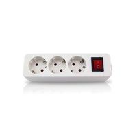 ORION91 Pack x 2 unidades BASE 3 TOMAS C/INT SIN CABLE BLANCA SpazioLuzio Elec BS.2