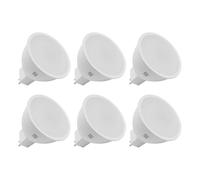ORION91 Pack x 6 Bombillas LED MR16 Gu5.3 12v 5w (=36w) 400lm Blanco Cálido 3000K 15000h Foco Iluminación Aplique Lámpara Bombilla - Nine&One Premium 9&1 - SpazioLuzio