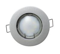 ORION91 Pack x 6 unidades FOCO LED FIJO 85mm Color Aluminio Mate 7W 525lm GU10 120º 4000k 15000h NINE&ONE CJ.6 - SpazioLuzio