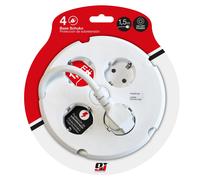 ORION91 Pack x2 Regleta enchufe / Base 4 enchufes / tomas Schuko Protección contra sobretensiones Con botón interruptor 1,5m - SpazioLuzio