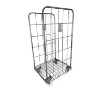 ORION91 Roll Container Industrial Carro Plataforma de 2 Lados en Acero alto 160cm - Diámetro 12cm Mudanza Supermercado Transporte Carga Pesada- SpazioLuzio