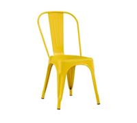 Orion91 Silla Beta Black Matte Dining Chair Industrial Style Metal, Stackable, Anti-Slip, Perfect for Kitchen and Office, Measures 84 cm Height, 45.5 cm Width, Durable and Modern Design by… - Pack x2