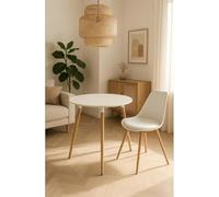 Orion91official ® - round table (ø80 x76cm) white 3 legs round beech wood, nordic style, bar, restaurant, hospitality, dining room, living room, kitchen, teleworking, office - spaziorion91 - Unidad