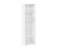 ORION91oficial® - Estantería Librería | Cubo con 5 estantes | Tablero Laminado | Color Blanco | Despacho | Librería | Dormitorio | Despensa | Oficina | 132,1x40,5x23,9 cm - spaziOrion91