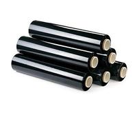 ORION91oficial® - Film Color Negro para Embalar de 50 cm x 200 Metros de Longitud - Rollo de Film Elástico Manual para Embalaje Industrial -Embalar, Plástico Cubretodo para Mudanzas, Film Adhesivo