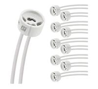 ORION91oficial® - Pack X 10 Unidades, Portalámparas Cerámico Gu10, Cable 0,5mm - Fácil Instalación -spaziOrion91
