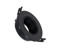 ORION91oficial® - Pack X 3 unidades, Aro Negro Mate, Downlight Circular Basculante para Bombilla LED GU10 50w Blanco Cálido / GU5.3 Ø90 mm, Empotrable, Bombillas x3 GU10 incluidas - spaziOrion91