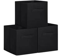 ORION91oficial® - Set of 3 Foldable Storage Boxes, 33 x 33 x 33 cm, made of odorless Oxford fabric with double handles, perfect for organizing clothes and blankets in any room, offering 36 liters of