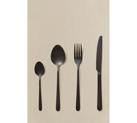 ORION91oficial® - Stainless Steel Cutlery Set of 16 Pieces in Matte Black, includes 4 knives, 4 forks, 4 spoons, and 4 teaspoons, dishwasher safe for daily use and perfect for elegant dining.