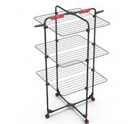 ORION91oficial® - Vileda® - Tendedero Torre con Ruedas | Varillas Extragruesas | Carga 3 Lavadoras | Aluminio | 30 metros | Negro Mate - spaziORION91