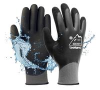 OriStout Guantes de trabajo para hombre y mujer, para pantalla táctil, guantes resistentes al agua, guantes térmicos de invierno, guantes de jardinería para clima frío, gris, mediano