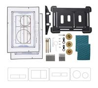 Orkyoo Placa de empuje oculta para Geberit Sigma 01/20/30/50 | Placa de accionamiento vertical para inodoro con fijación magnética, instalación al ras de la superficie, juego completo