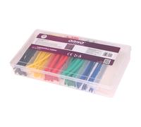 Orno ae-13141 tubo termoretractil juego de 100 piezas 6 colores 10cm