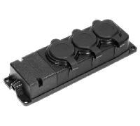 Orno ae-13166 taller enchufe exterior estanco 3 enchufes schuko ip44 2