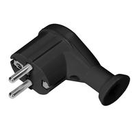 Orno ae-13261/b clavija enchufe 2p+z, uni-schuko (negro)