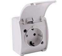 ORNO OE-7105(GS)/W Enchufe 2P+Z Schuko IP44 (Blanco)