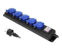 ORNO OR-AE-13159(GS)/3M - Toma eléctrica Externa para Taller Exterior, IP44, 5 Veces, con 3 m de Cable (3 m)