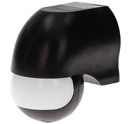 ORNO OR-CR-204/B - Detector de Movimiento para Exteriores (Resistente al Agua, con Sensor crepuscular IP44, 12 m, 180°, 1200 W, Montaje en Superficie, Ajuste de Tiempo)