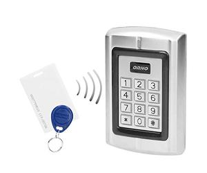 Orno ZS-802 - Candado de código resistente al agua con lector de tarjetas y lector de llaves sin contacto, memoria incorporada, color plateado