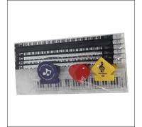 Ortola - Set 6 Lapices+Regl 2 Clips Pinza Dl-9121 Standard - 4950-099