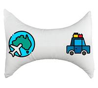 OrtoPrime Almohada Cervical de Viaje Mariposa - Cojín Reposacabezas Viaje - Almohadas Cervicales de Descanso - Cojín Cervical - Funda Lavable Extraíble