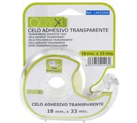 Oryx cinta celo adhesivo transparente 18 mm. x 33 mts. con dispensador