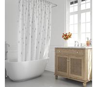 Oryx cortina ducha gotas gris 180x200 cm. impermeable