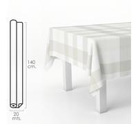 Oryx mantel hule rectangular cuadros beis. impermeable antimanchas pvc
