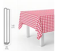 Oryx mantel hule rectangular cuadros rojos. impermeable antimanchas pv