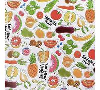 Oryx Hogar Mantel hule rectangular Frutas Fantasía PVC impermeable antimanchas 140 cm x 20 m